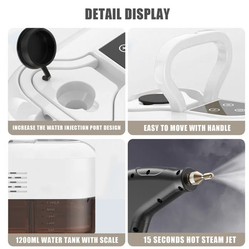 2500W High Pressure Steam Cleaner with 4 Nozzles - Lexians