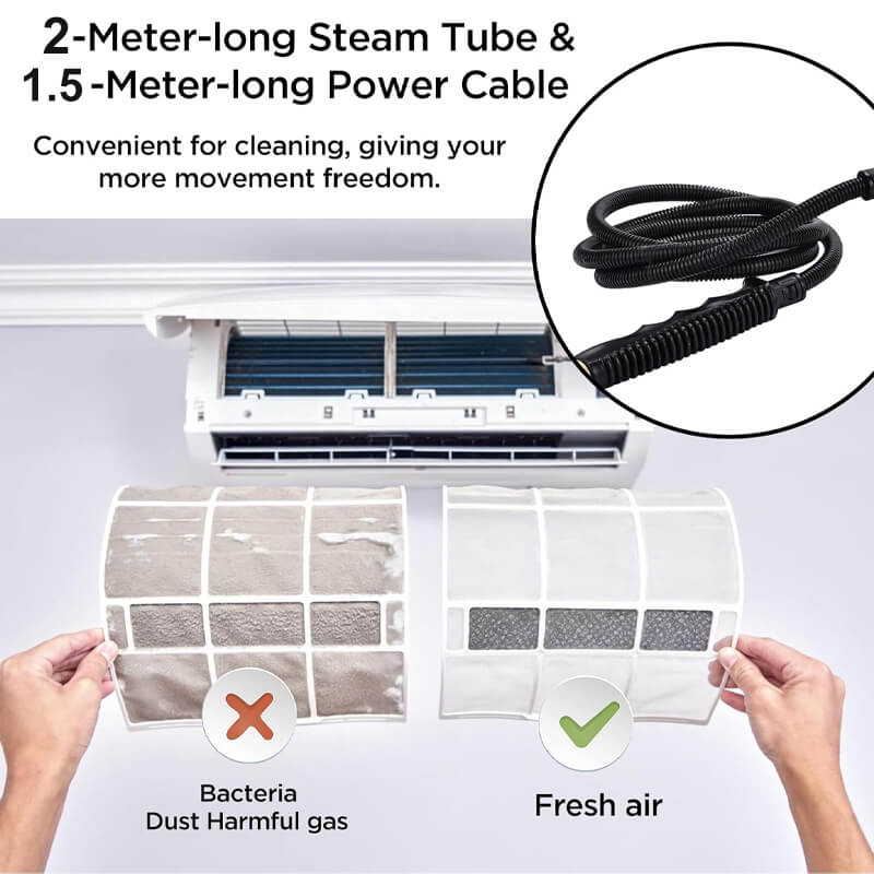 2500W High Pressure Steam Cleaner with 4 Nozzles - Lexians