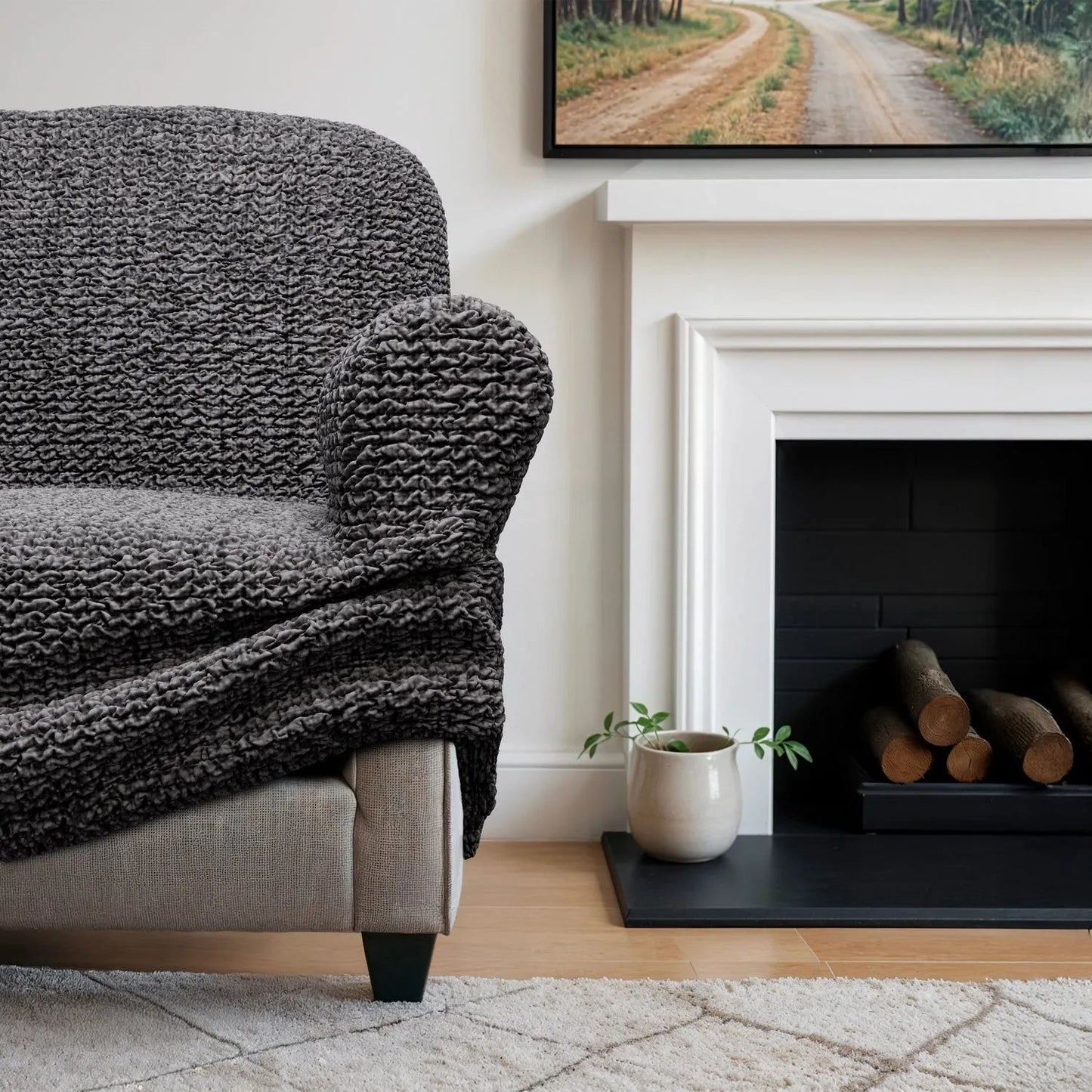3 - Seater Sofa Slipcover - Printed Microfiber Collection - Lexians