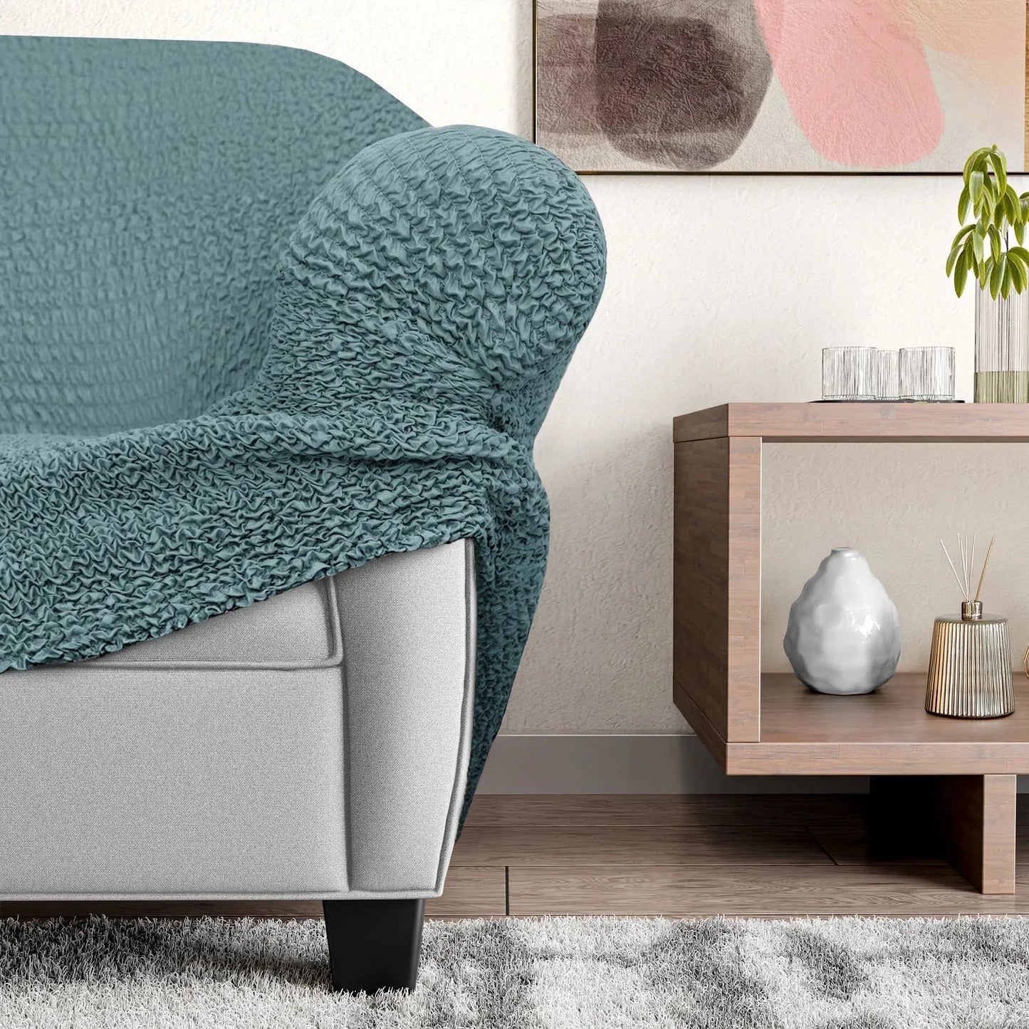 3 - Seater Stretch Sofa Slipcover for Microfiber Couch - Lexians