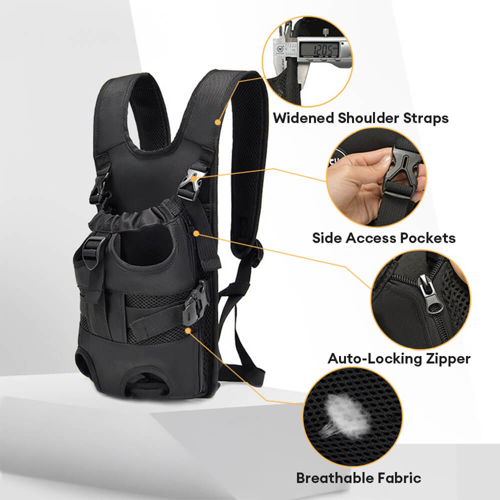 Adjustable Breathable Front - Hugging Dog Backpack for Pet Travel - Lexians