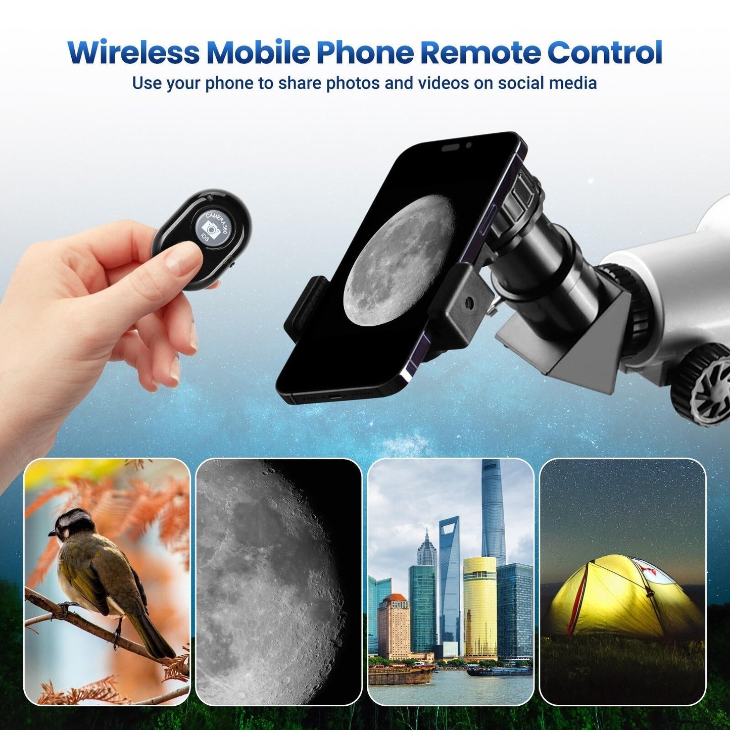 Advanced Stargazing Telescope with Star Tracking App for Adults - Lexians