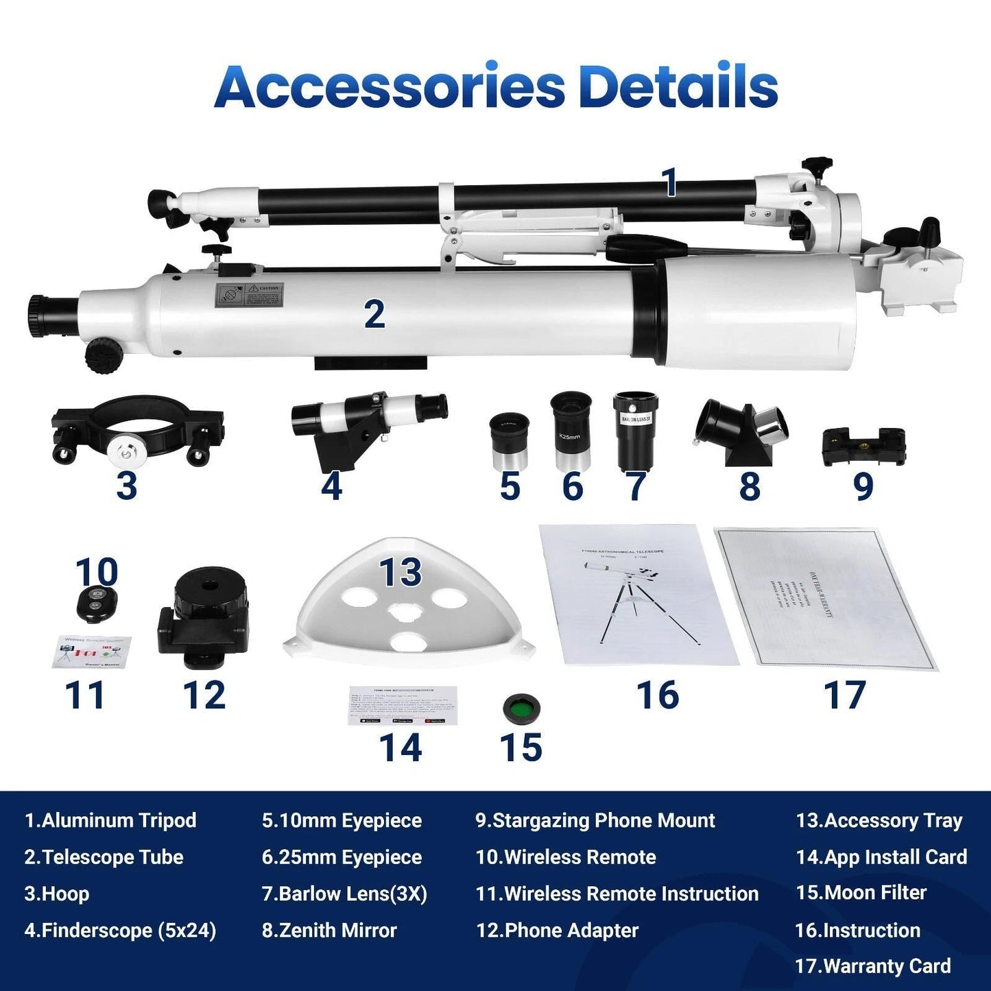 Advanced Stargazing Telescope with Star Tracking App for Adults - Lexians