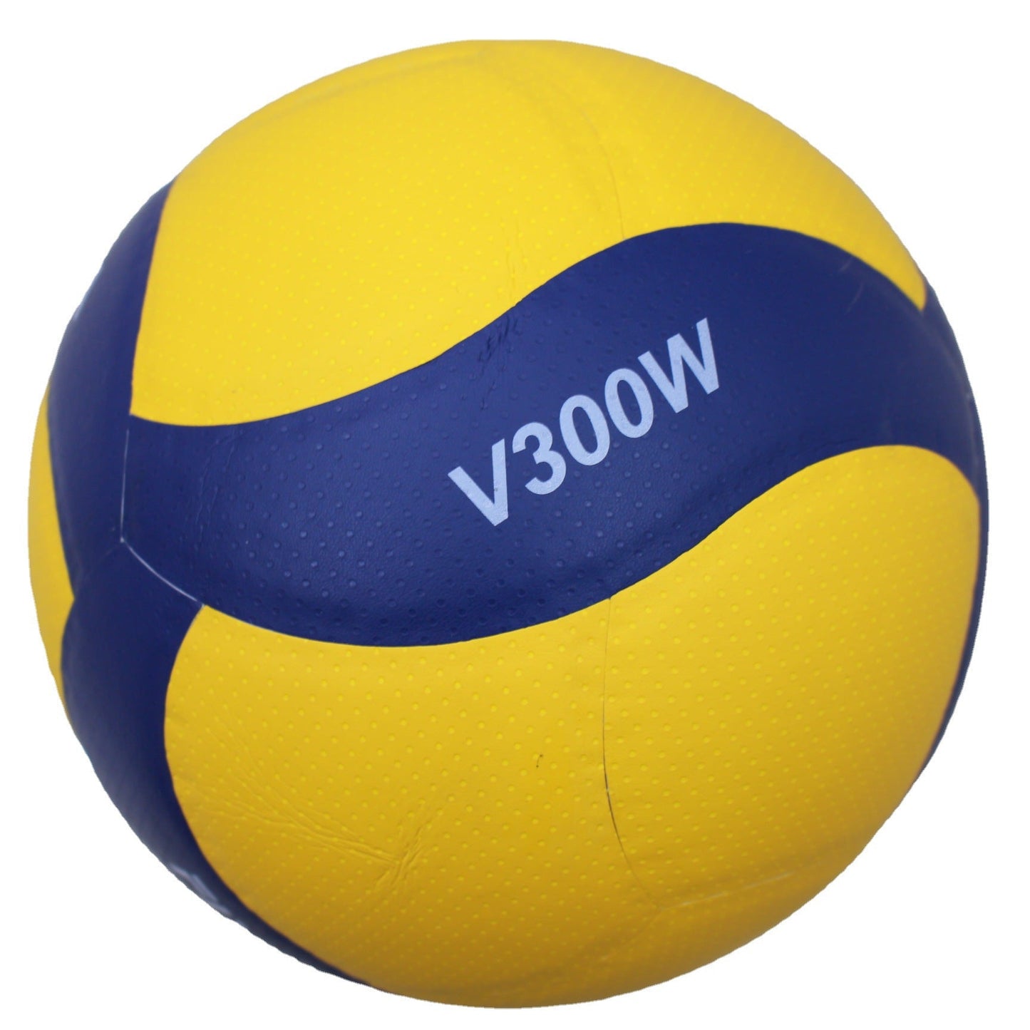 Classic volleyball for men and women, durable PU leather, white and blue finish, ideal for both indoor and outdoor play.