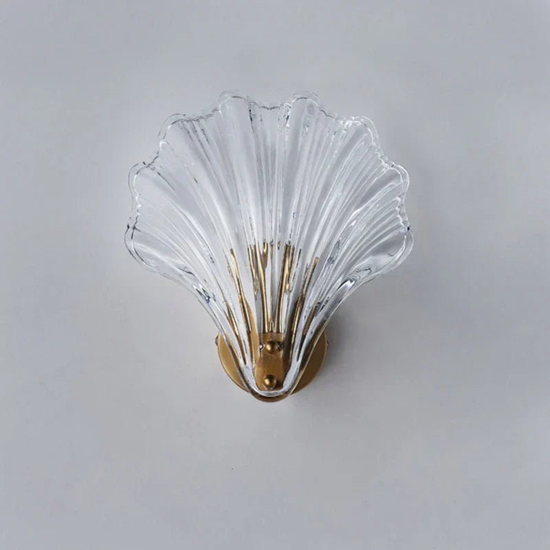 Coastal Shell Wall Sconce – Elegant Glass Wall Light - Lexians