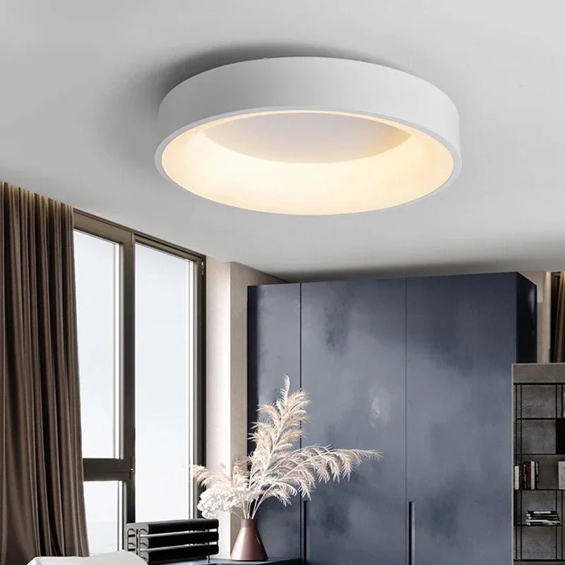 Contemporary Circular Metal LED Ceiling Light - Lexians
