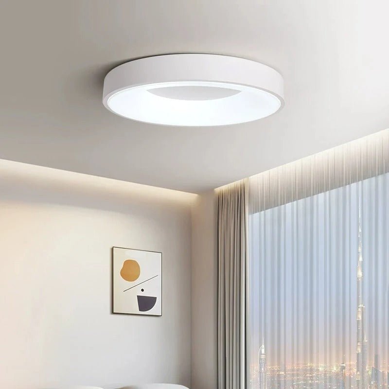 Contemporary Circular Metal LED Ceiling Light - Lexians