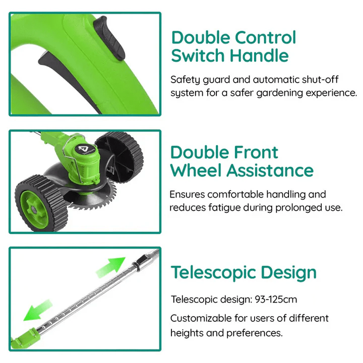 Cordless Electric Grass Trimmer - Battery Operated by Homeowners - Lexians