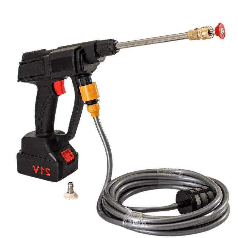Cordless high pressure washer, portable and lightweight, ideal for outdoor cleaning and vehicle washing with strong water out