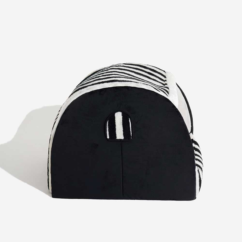 Cozy Orthopedic Striped Dog Bed - Plush Hideaway for Pets - Lexians