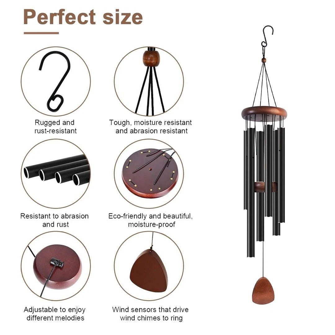Deep Tone Aluminum Wind Chimes for Relaxation - Lexians