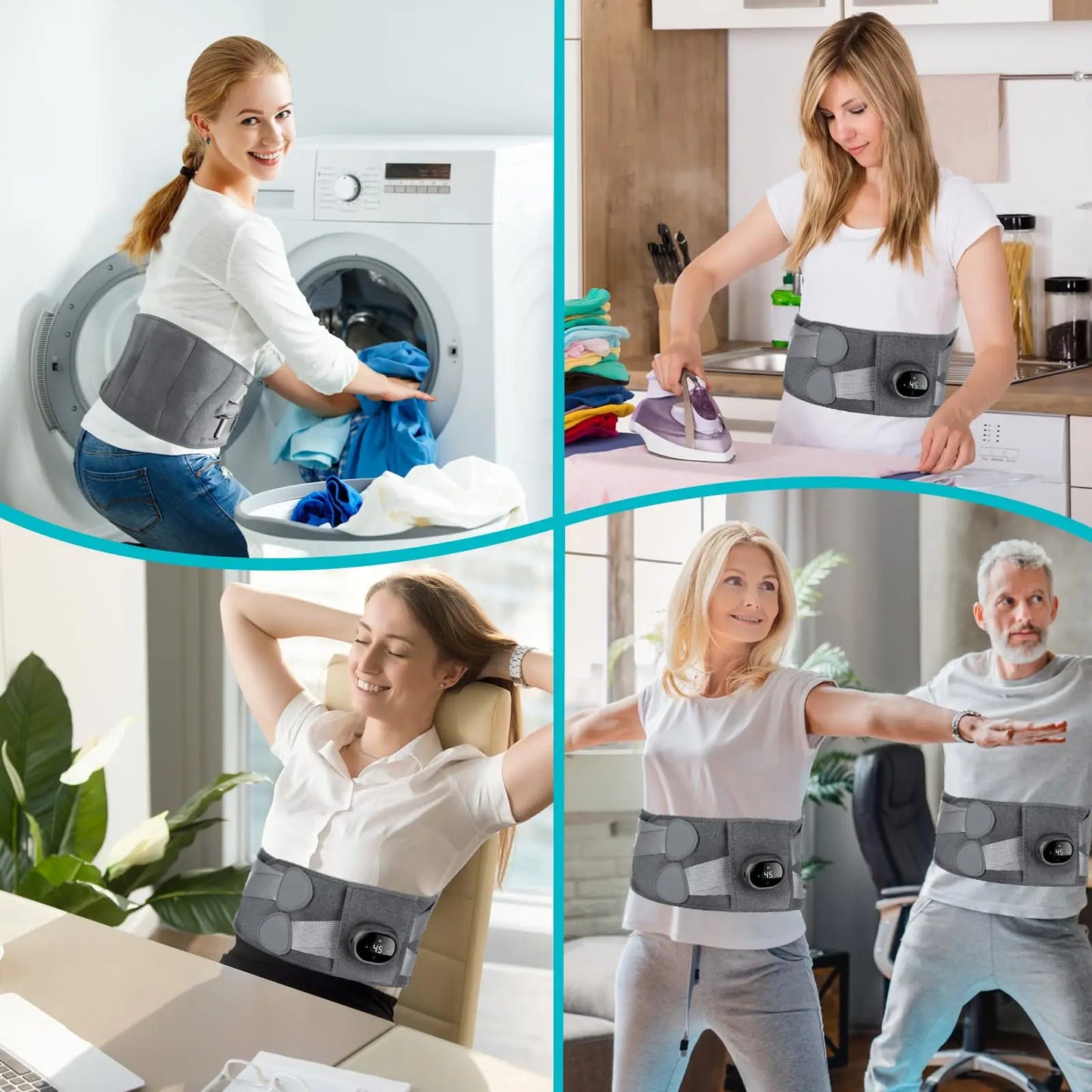 "Infrared heating pad and massager, ergonomic design, red light therapy, targeted pain relief for back and shoulders, wellnes