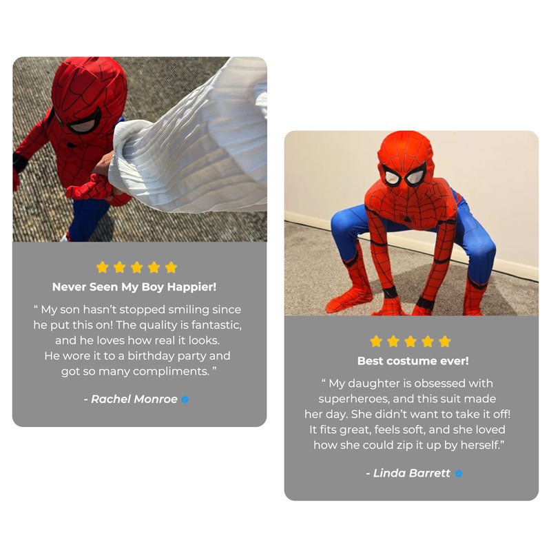 Kids' Spider Halloween Costume Jumpsuit and Mask - Lexians