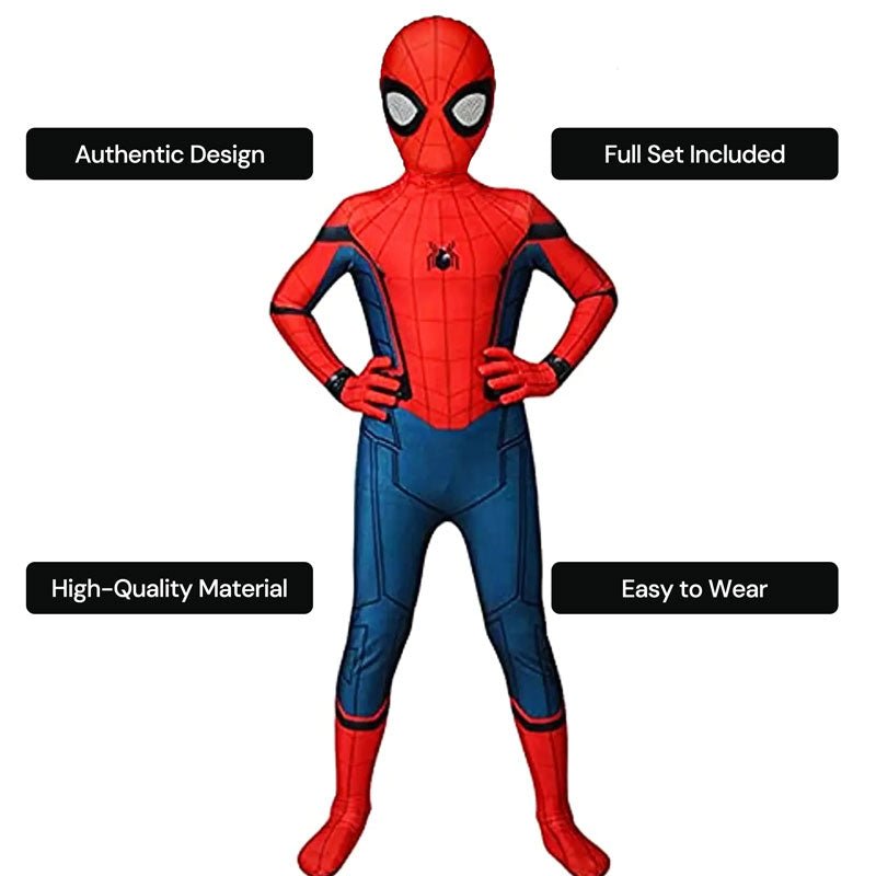 Kids' Spider Halloween Costume Jumpsuit and Mask - Lexians