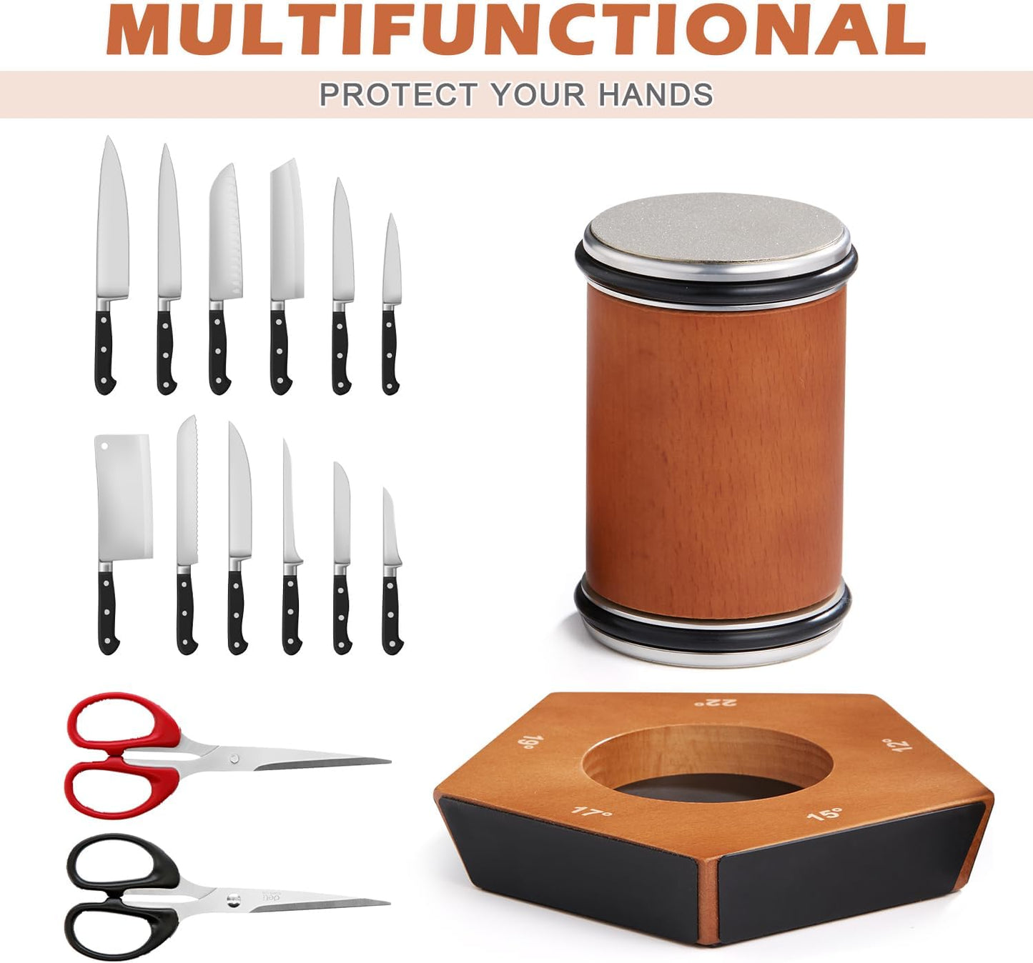Manual Diamond Roll Knife Sharpener for Precision Cutlery - Lexians
