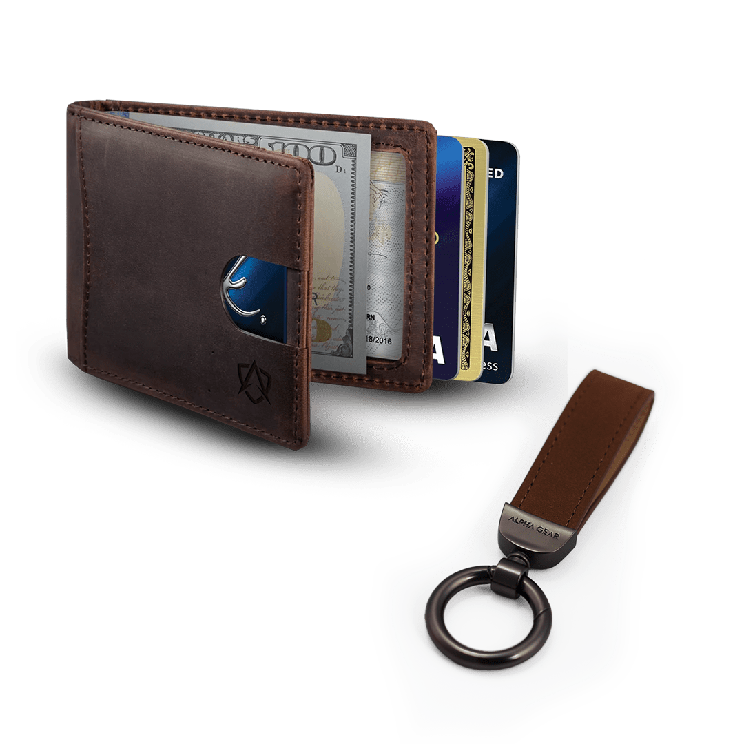 Men's Leather Wallet for Quick Card Access and RFID Safety - Lexians