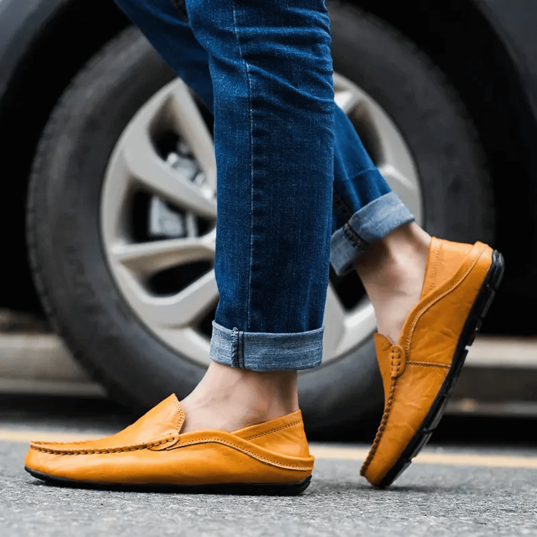 Men's Luxury Italian Leather Moccasins - Slip - On Shoes - Lexians