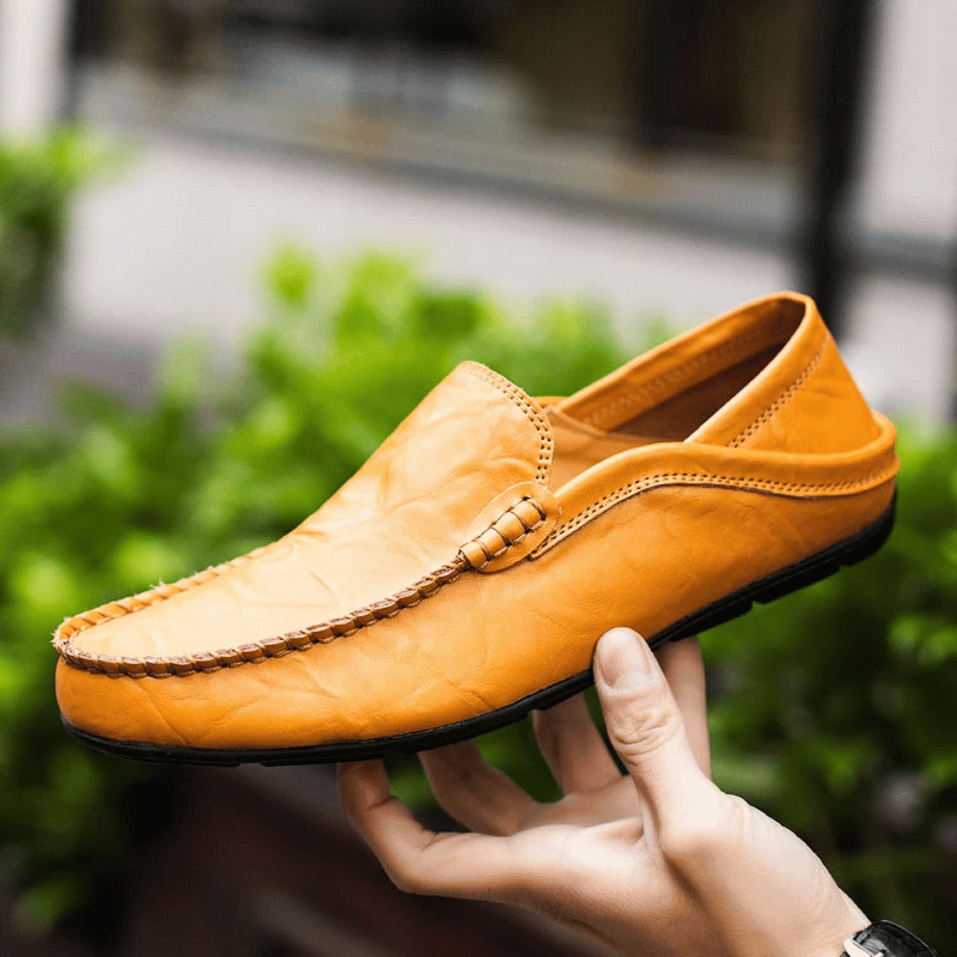 Men's Luxury Italian Leather Moccasins - Slip - On Shoes - Lexians