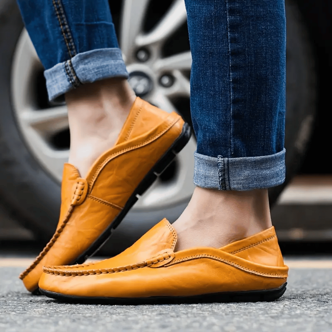 Men's Luxury Italian Leather Moccasins - Slip - On Shoes - Lexians