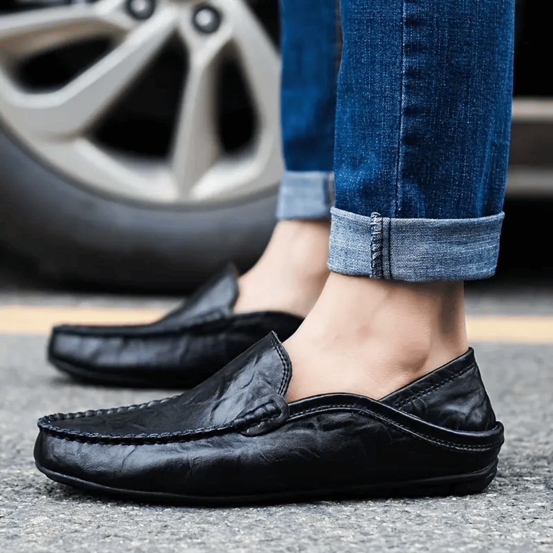 Men's Luxury Italian Leather Moccasins - Slip - On Shoes - Lexians