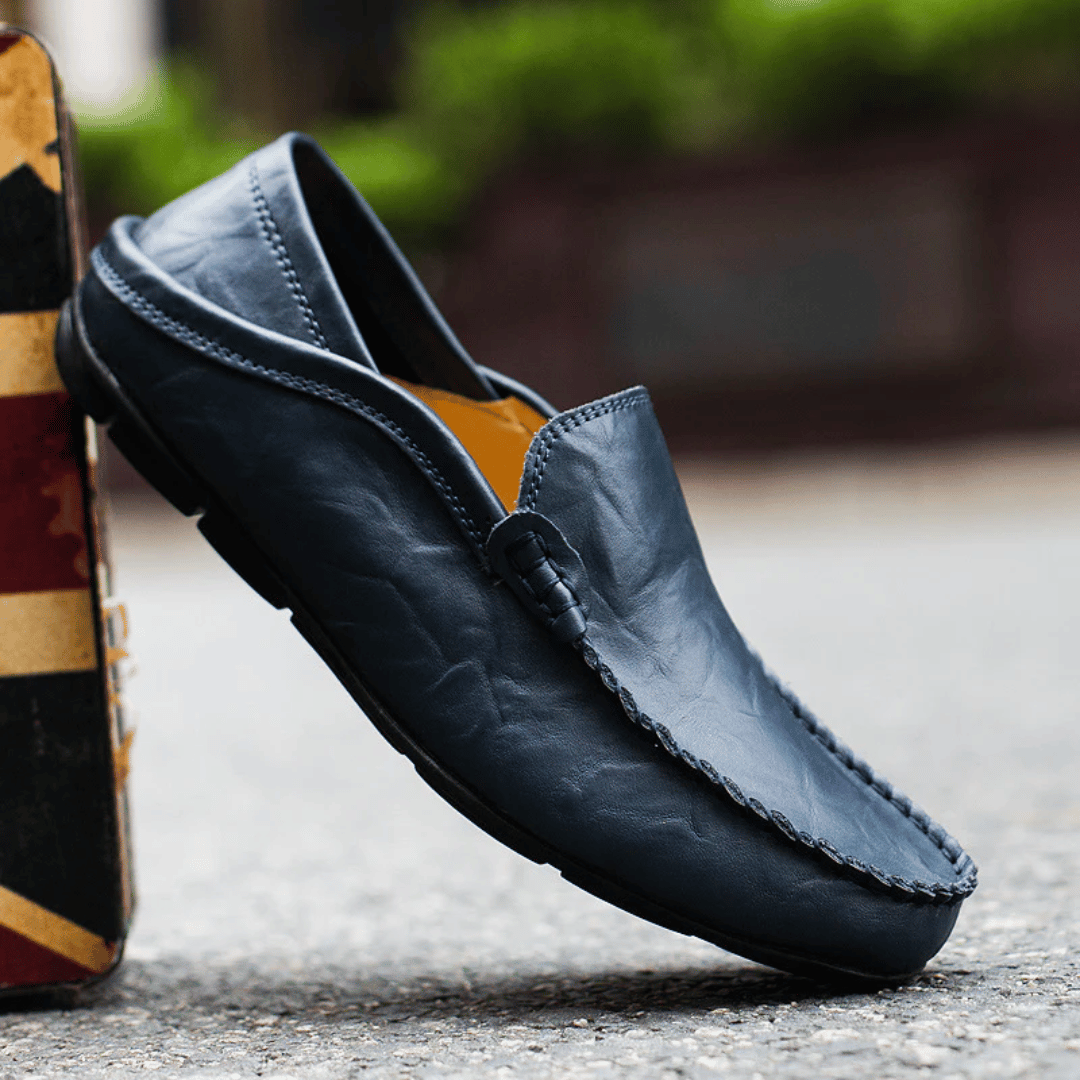 Men's Luxury Italian Leather Moccasins - Slip - On Shoes - Lexians