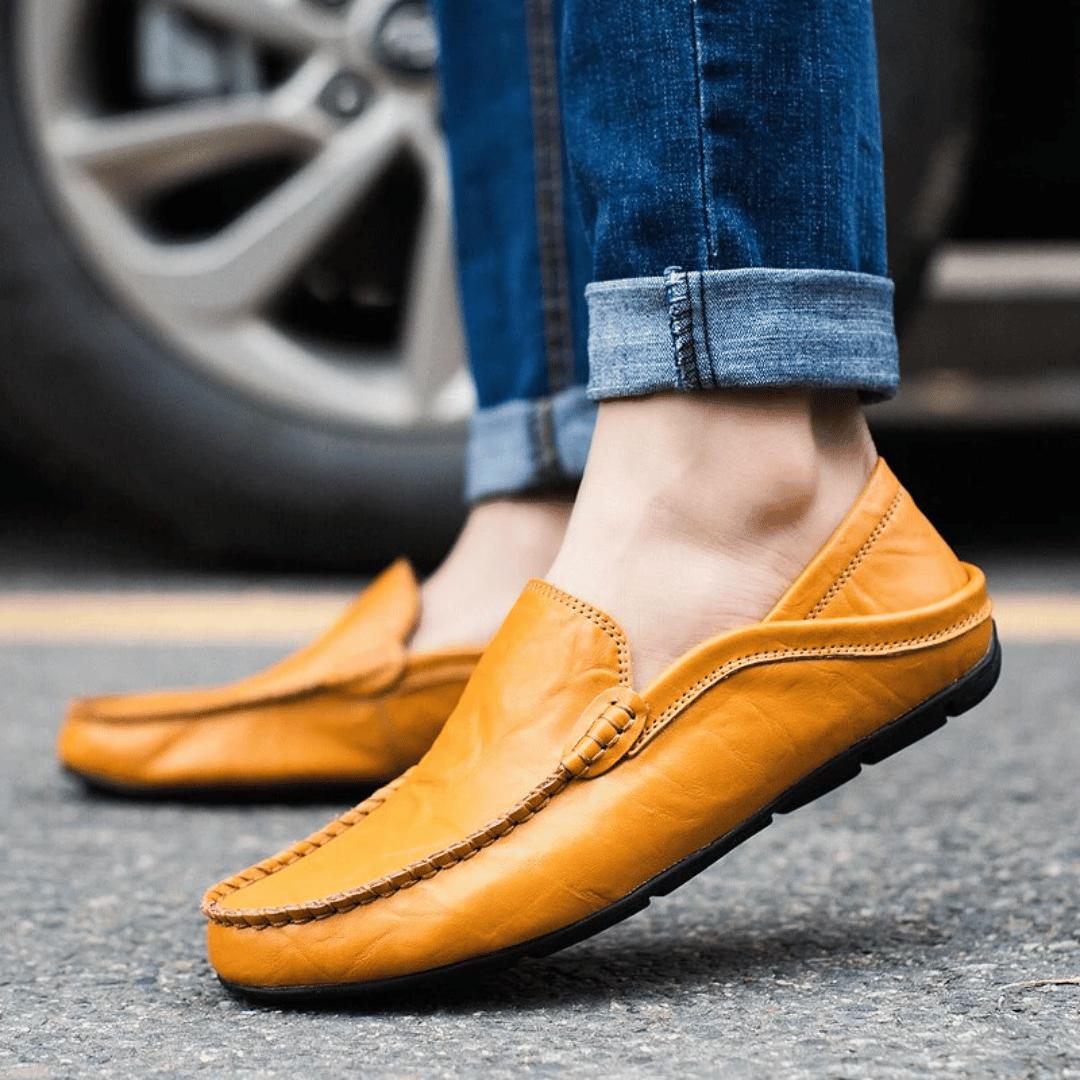 Men's Luxury Italian Leather Moccasins - Slip - On Shoes - Lexians