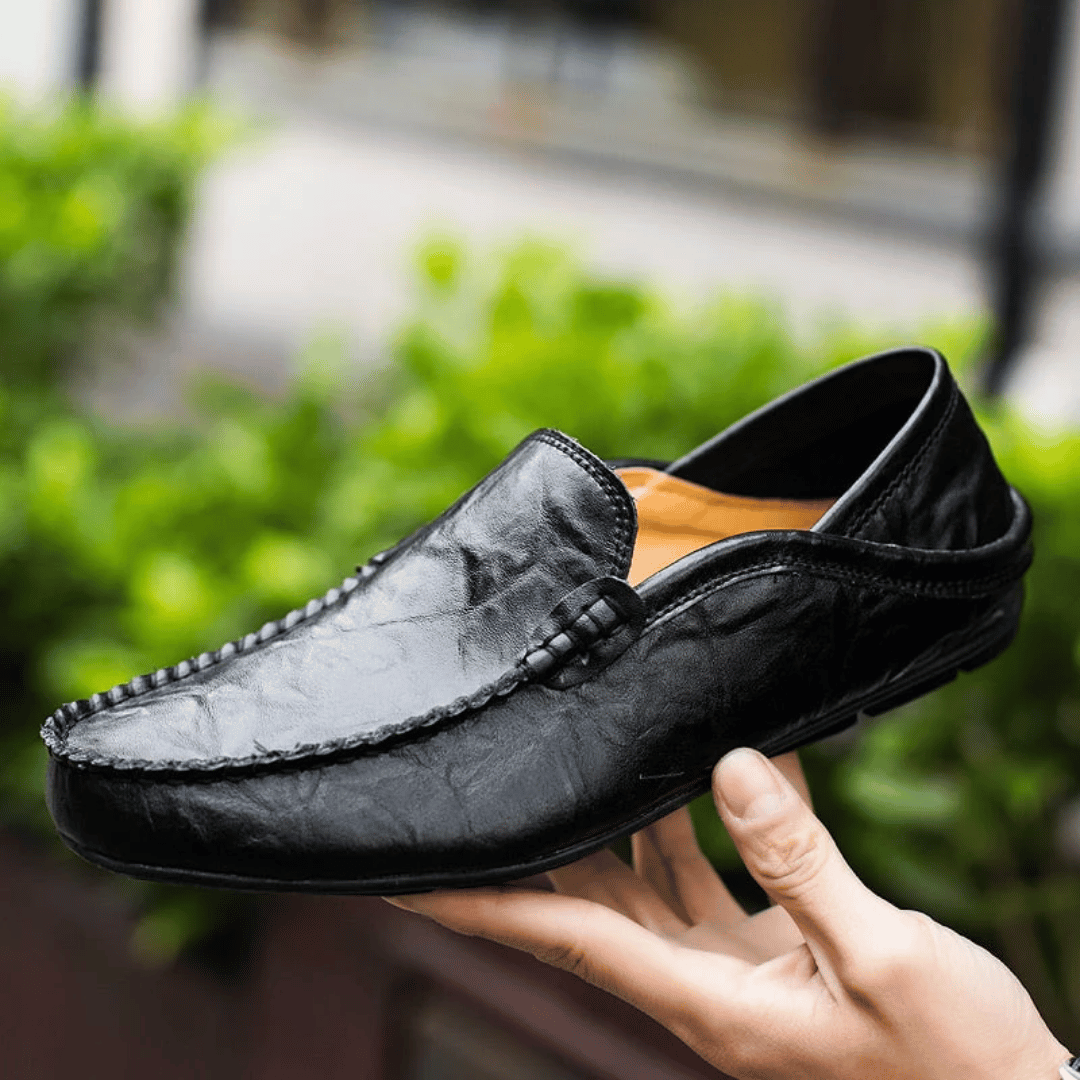 Men's Luxury Italian Leather Moccasins - Slip - On Shoes - Lexians