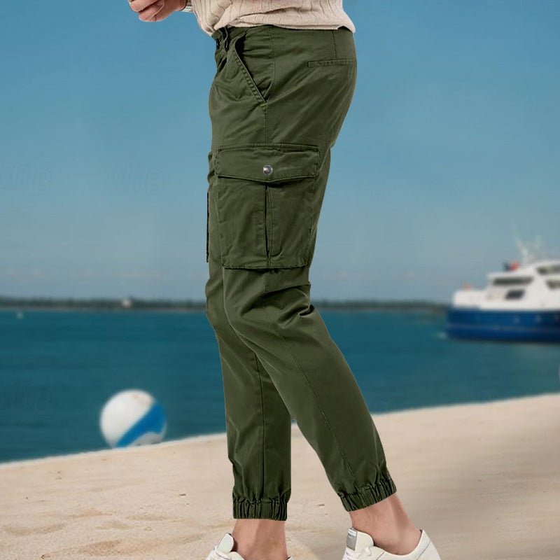 Men’s Versatile Mid - Rise Cargo Pants with Pockets - Lexians