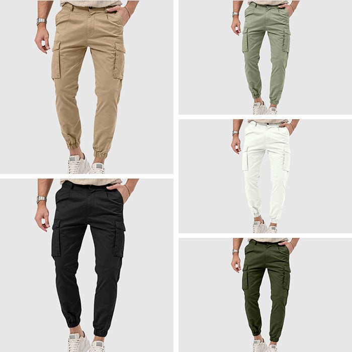 Men’s Versatile Mid - Rise Cargo Pants with Pockets - Lexians