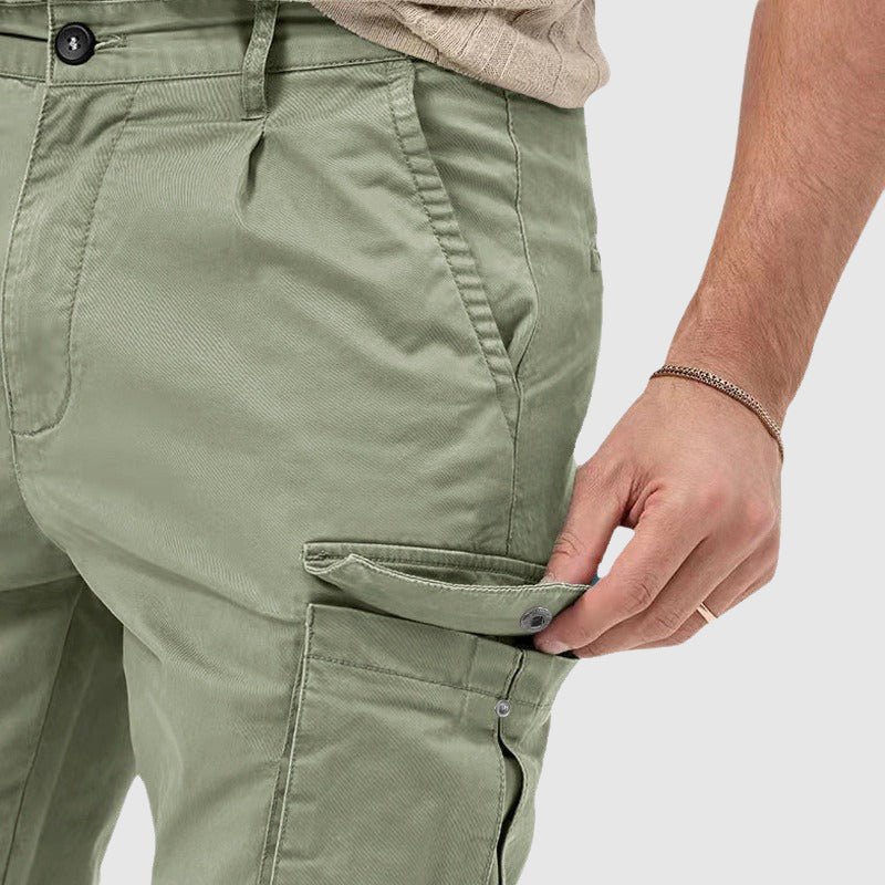 Men’s Versatile Mid - Rise Cargo Pants with Pockets - Lexians