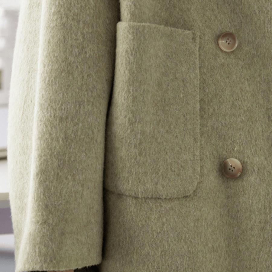 Men's Wool Trench Coat - Double - Breasted, Oversized Fit - Lexians