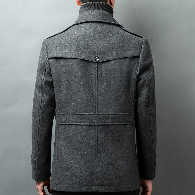 Men's Woolen Jacket with Multiple Pockets - Lexians