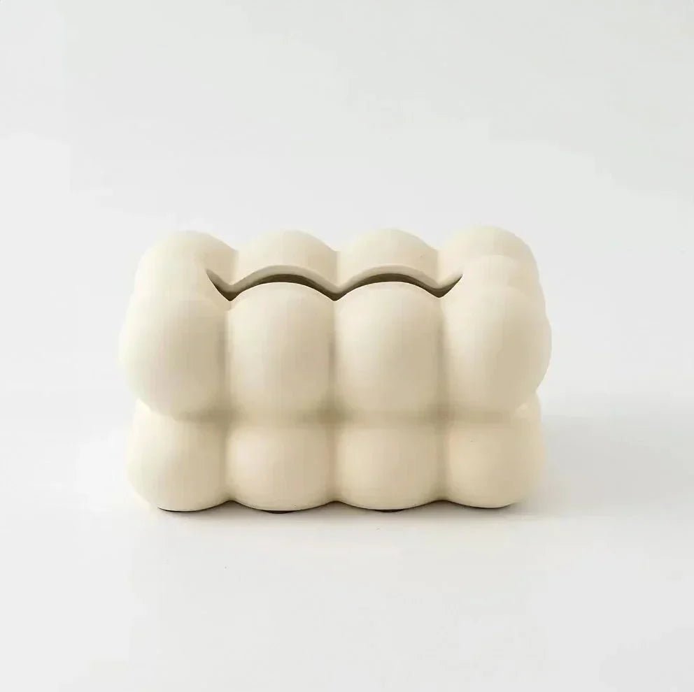 Modern Bubble Ceramic Tissue Box - Durable & Stylish - Lexians