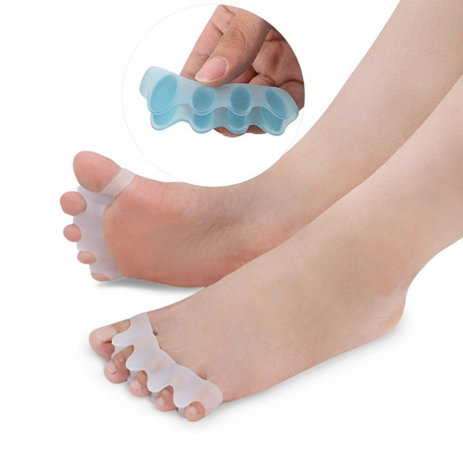 "Orthopedic silicone hammer toe brace provides pain relief, features soft gel cushioning, discreet in-shoe fit for all-day us