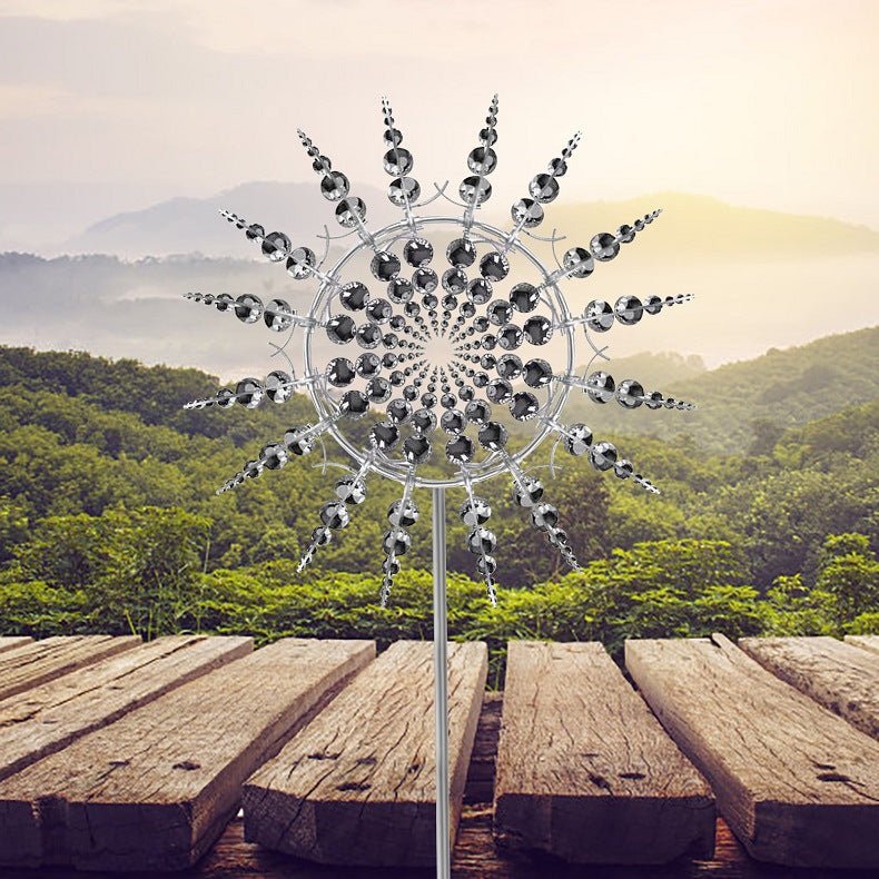 Outdoor Anti - Rust Metal Windmill - Kinetic Garden Spinner - Lexians