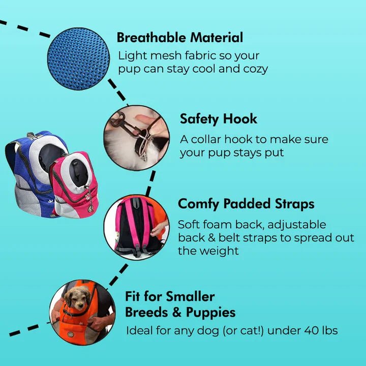 Pet - Friendly Outdoor Dog Backpack with Ventilation - Lexians