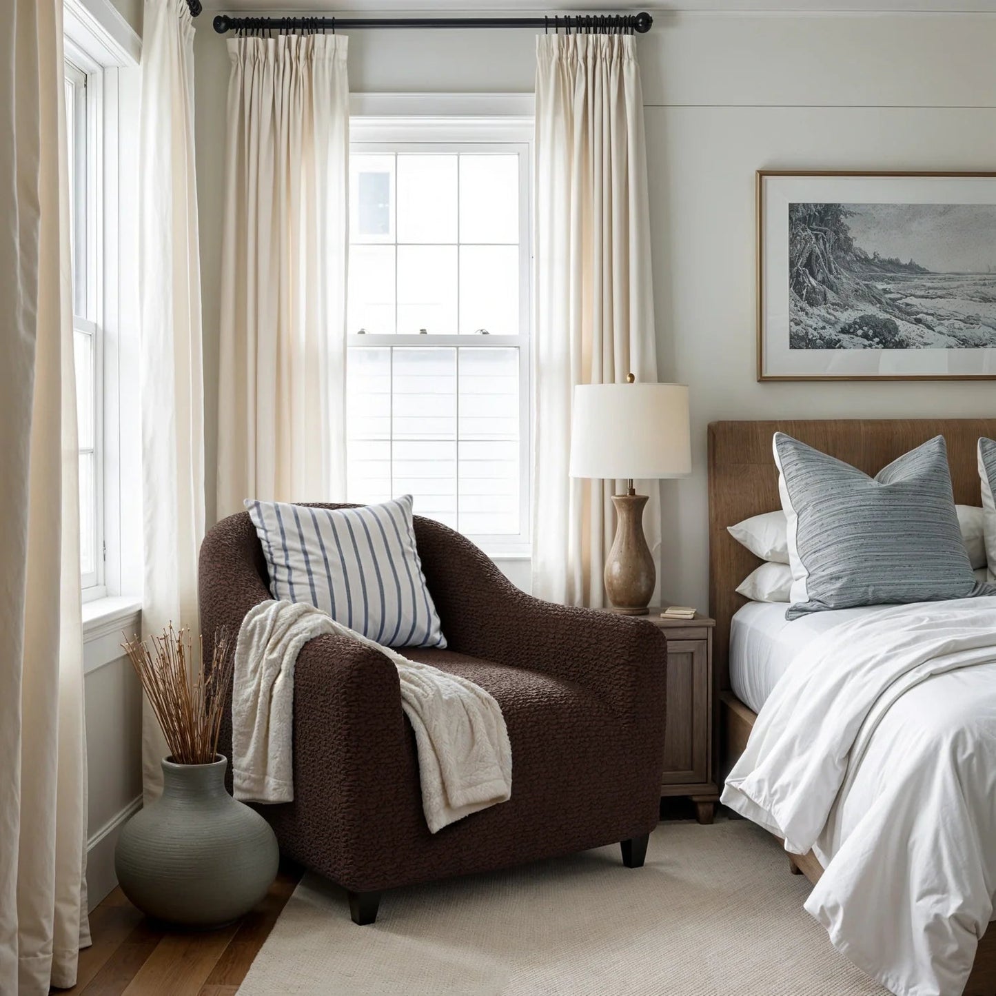 Premium Microfiber Barrel Chair Slipcover for All Genders - Lexians