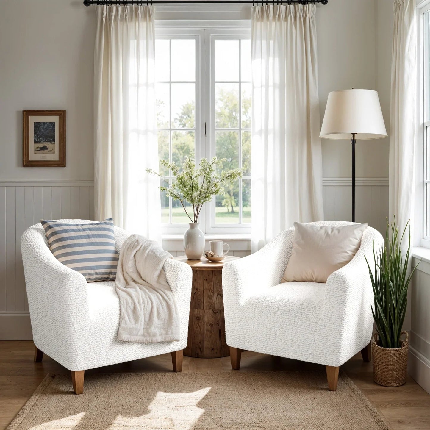 Premium Microfiber Barrel Chair Slipcover for All Genders - Lexians
