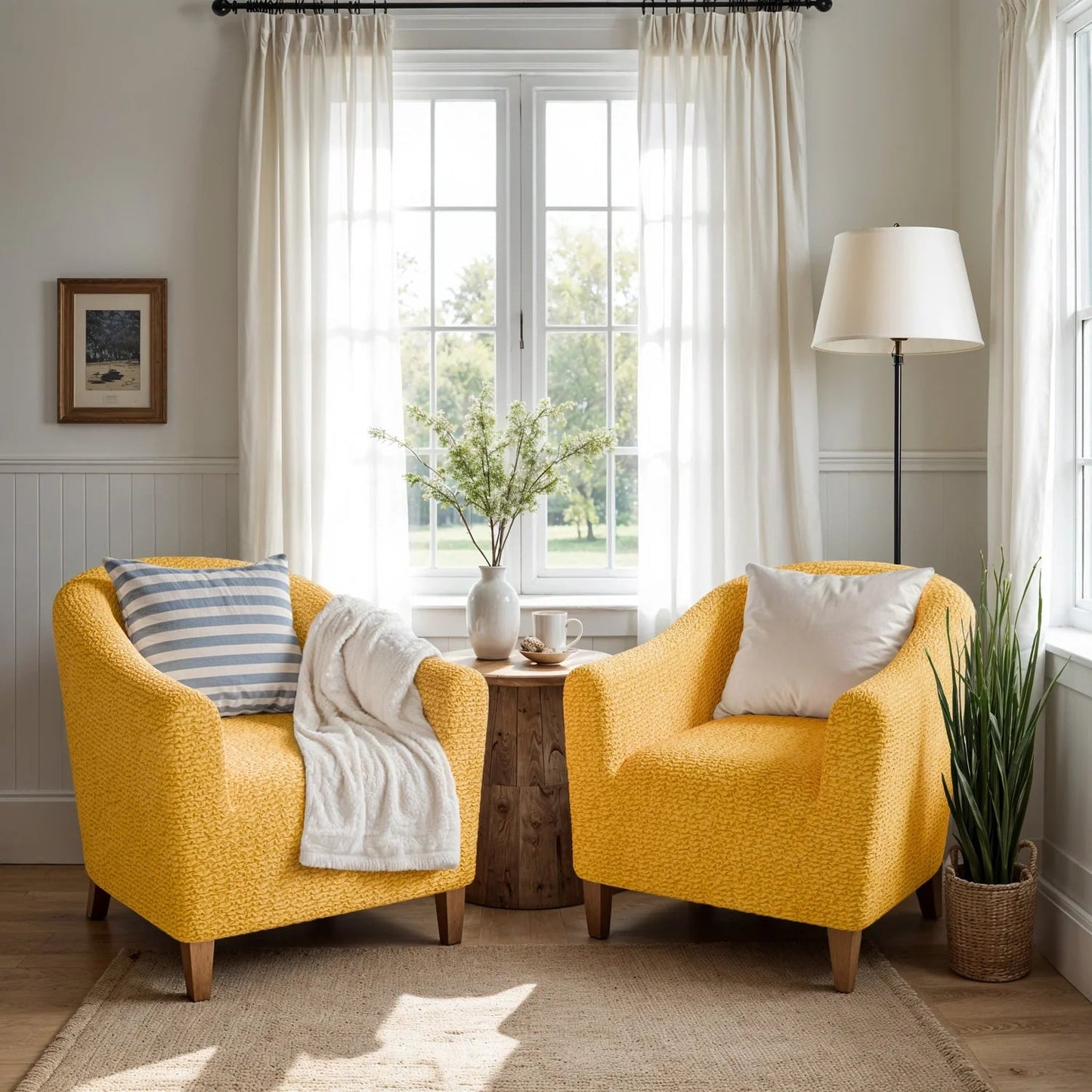 Premium Microfiber Barrel Chair Slipcover for All Genders - Lexians