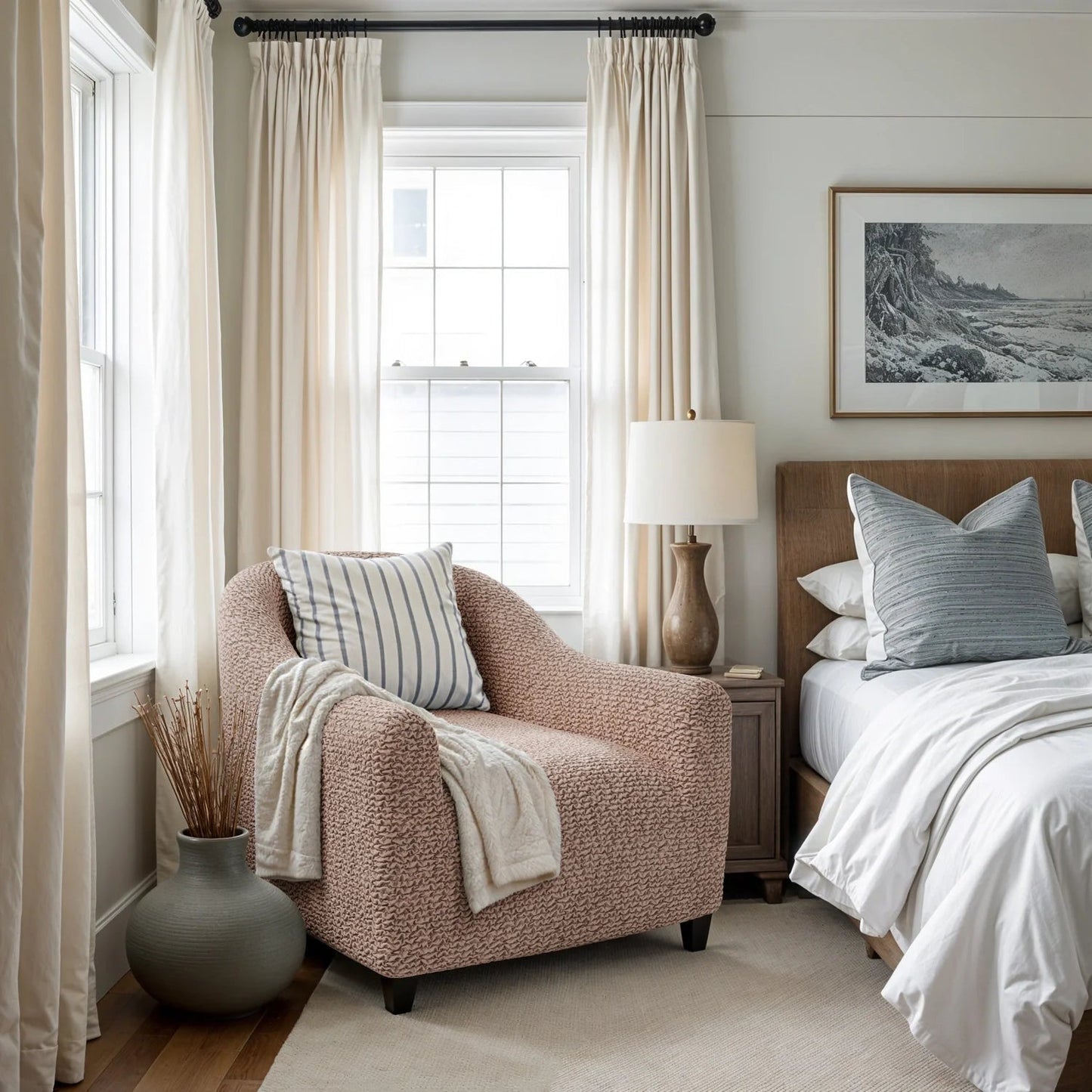 Premium Microfiber Barrel Chair Slipcover for All Genders - Lexians