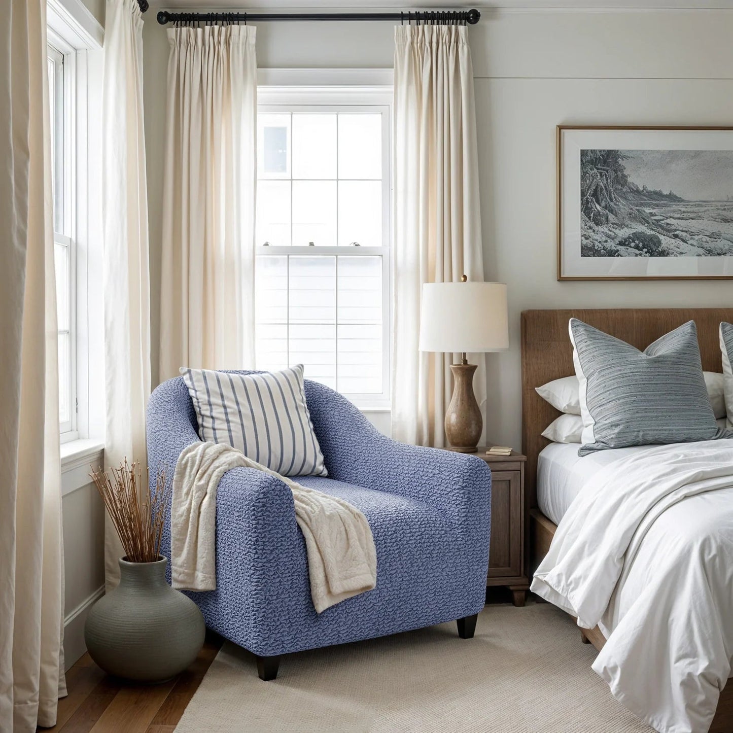 Premium Microfiber Barrel Chair Slipcover for All Genders - Lexians