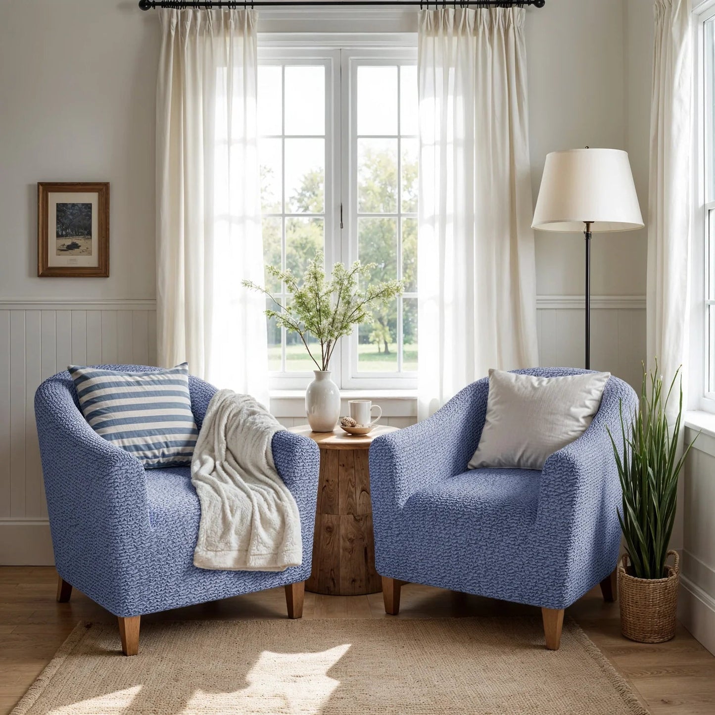 Premium Microfiber Barrel Chair Slipcover for All Genders - Lexians