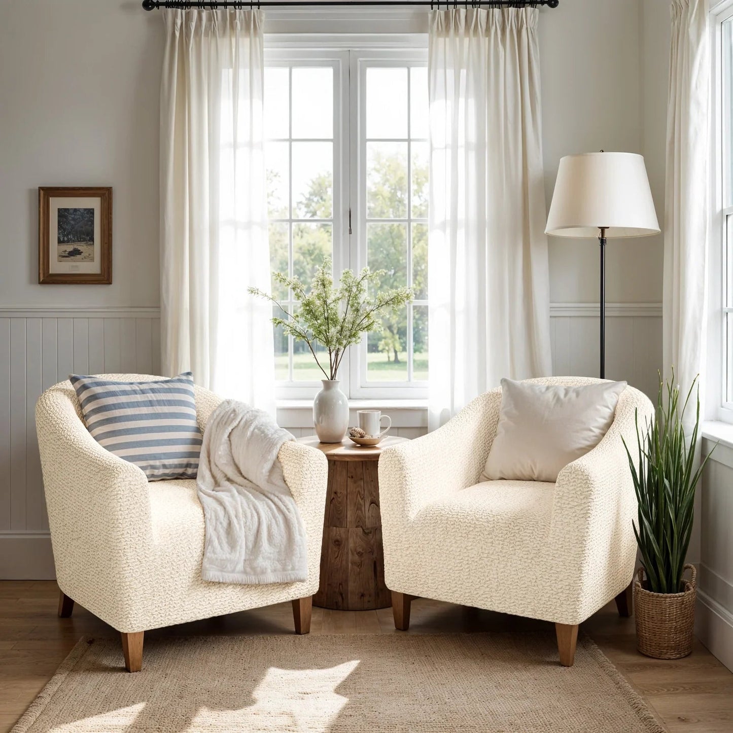 Premium Microfiber Barrel Chair Slipcover for All Genders - Lexians