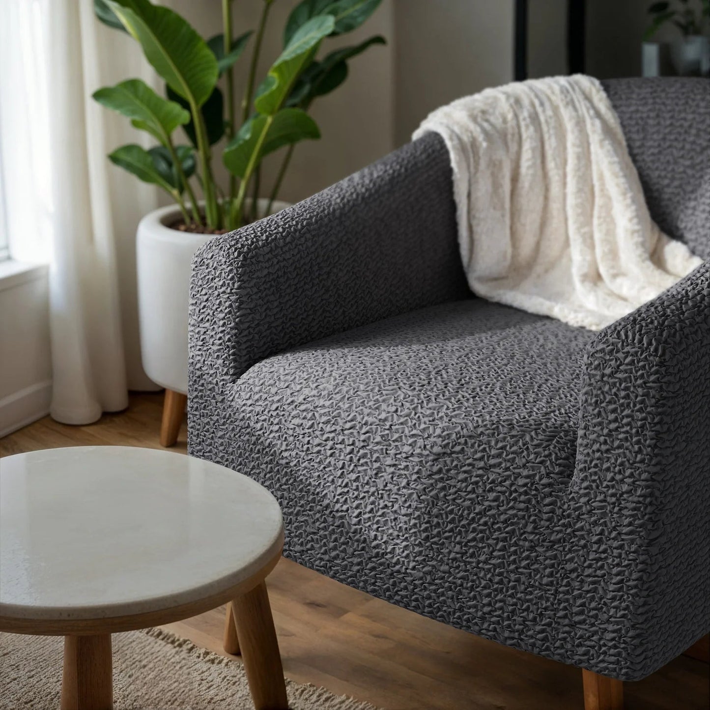 Premium Microfiber Barrel Chair Slipcover for All Genders - Lexians