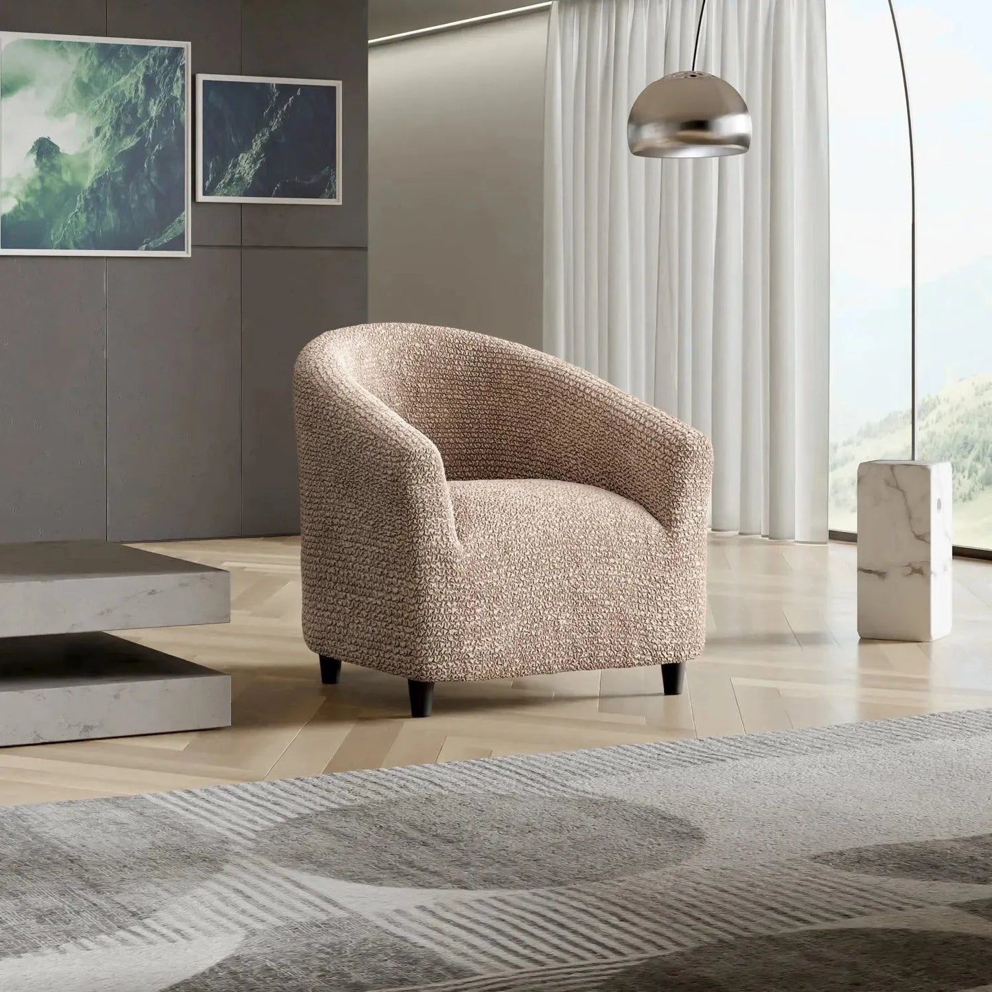 Premium Microfiber Barrel Chair Slipcover for All Genders - Lexians