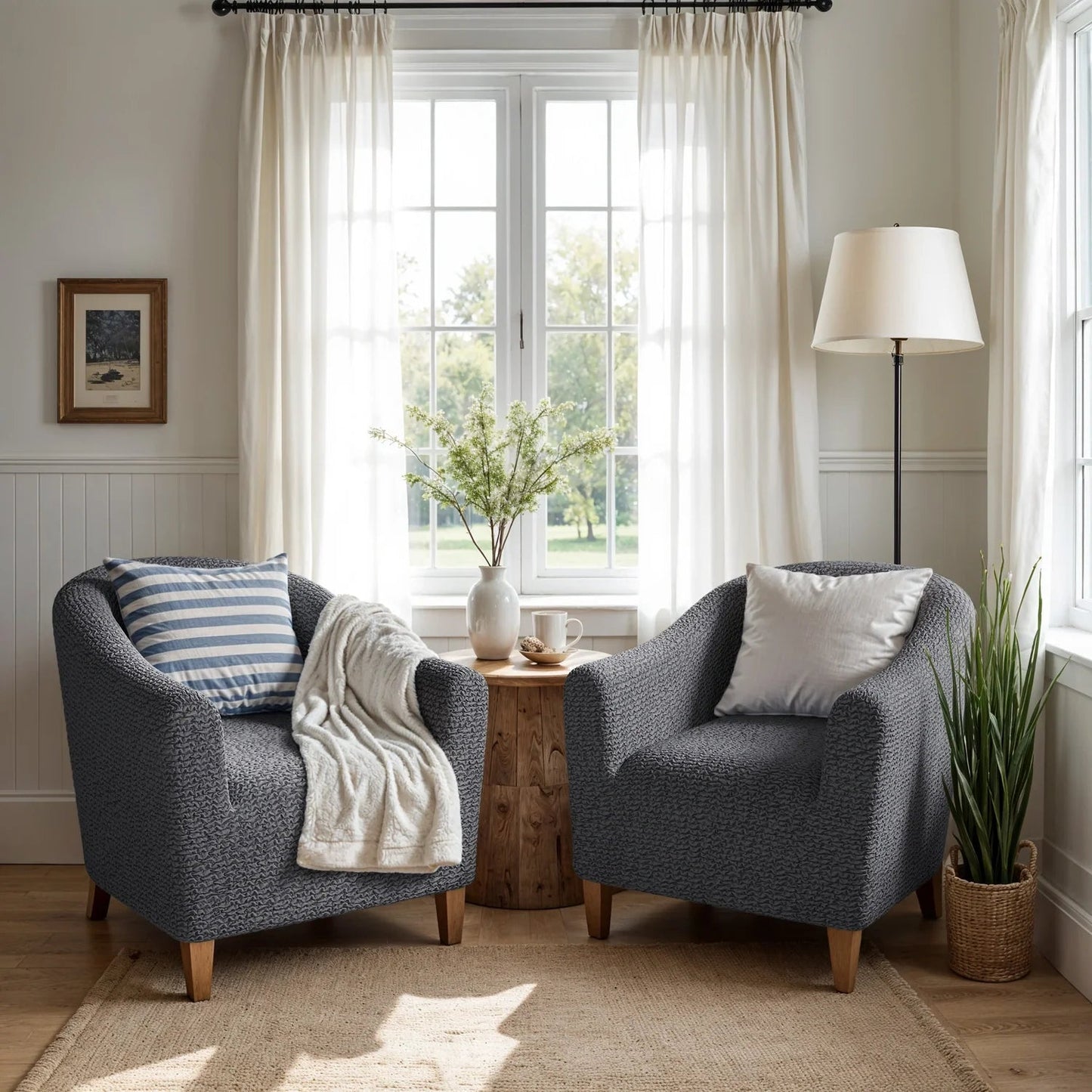 Premium Microfiber Barrel Chair Slipcover for All Genders - Lexians
