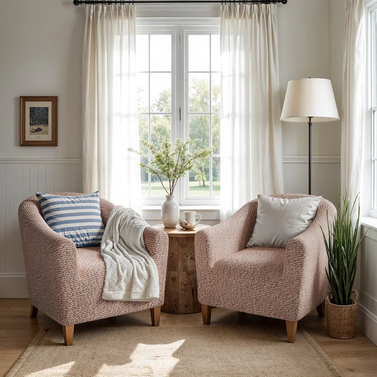Premium Microfiber Barrel Chair Slipcover for All Genders - Lexians