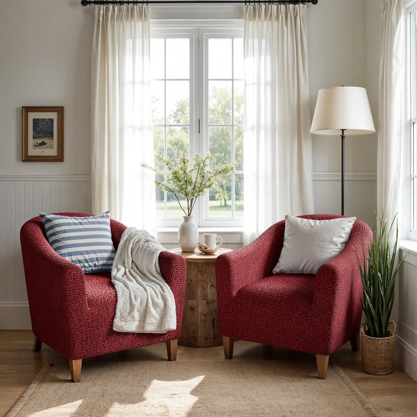 Premium Microfiber Barrel Chair Slipcover for All Genders - Lexians