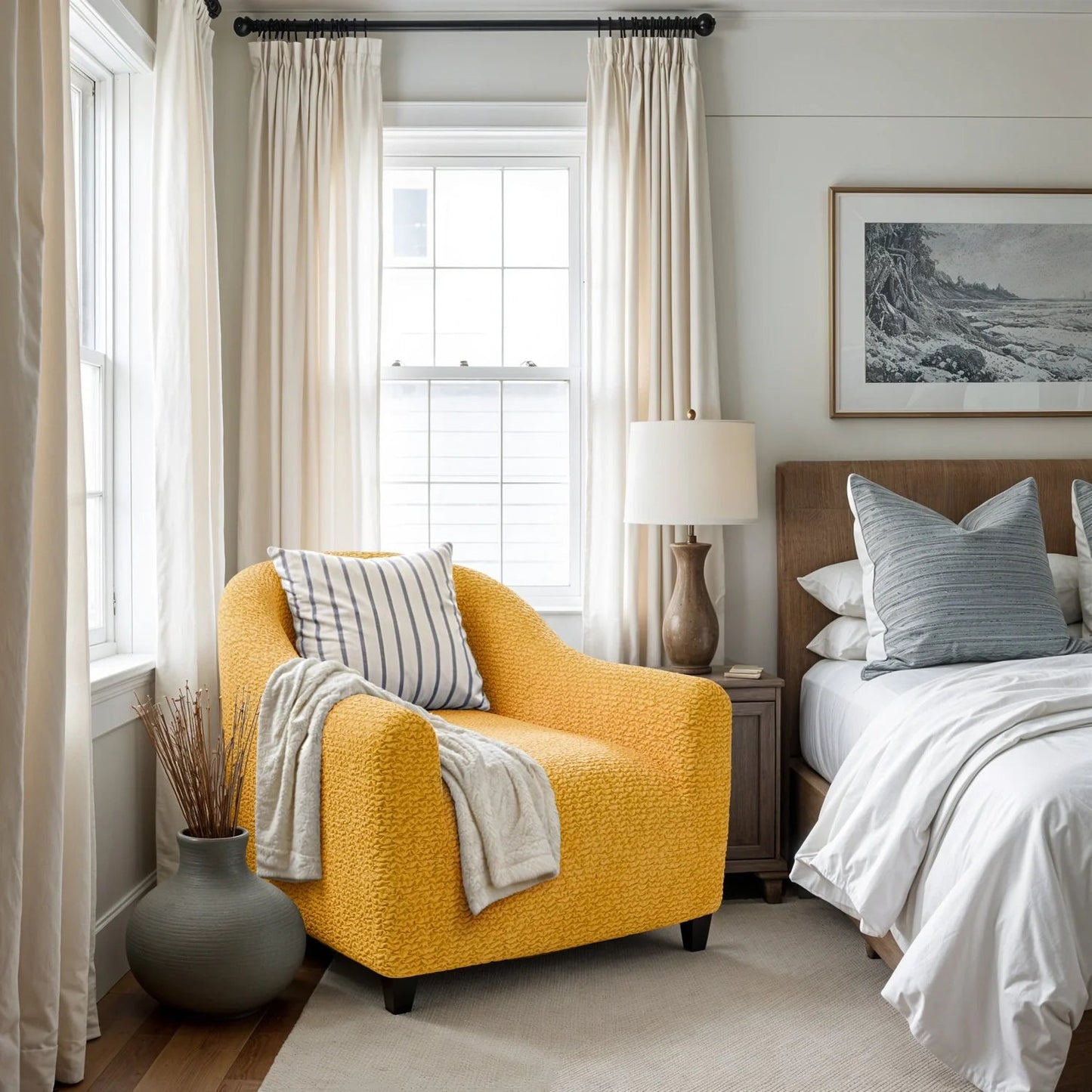 Premium Microfiber Barrel Chair Slipcover for All Genders - Lexians