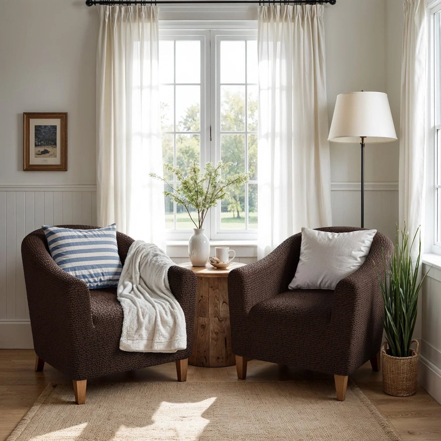 Premium Microfiber Barrel Chair Slipcover for All Genders - Lexians
